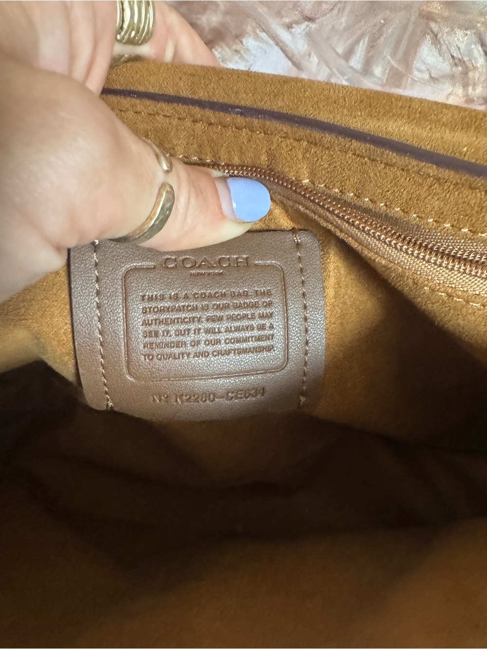 Coach Teal Pebbled Leather Shoulder Bag with Silver Hardware - Picture 8 of 9